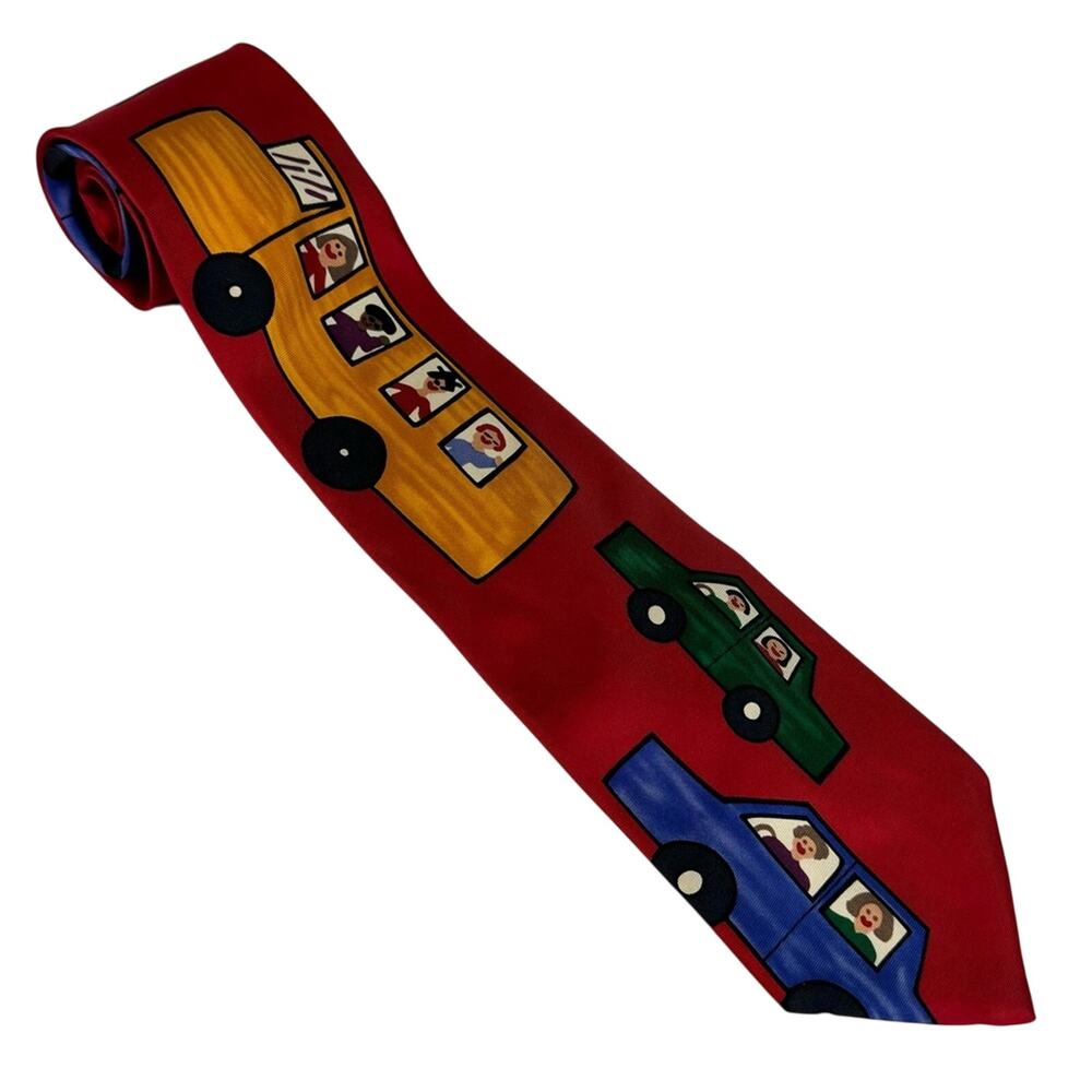Save‎ The Children Todd-Age 12 Road To Success Silk Tie Multicolor Mens One Size